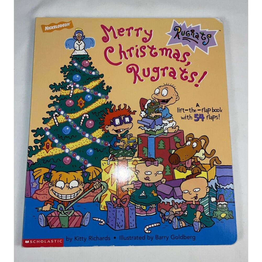 Rugrats Merry Christmas Lift Flap Pop Up Hardcover Book Nickelodeon Vintage